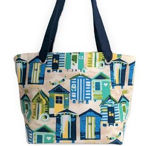 Handmade Beach Hut Shoulder Tote Bag